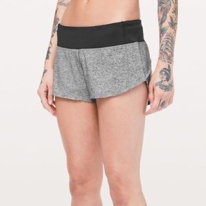 SOLD lululemon speed it up short *2.5” heather lux